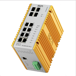 Foto Switches gestionables PoE Layer 2/4 de doce puertos para aplicaciones industriales.